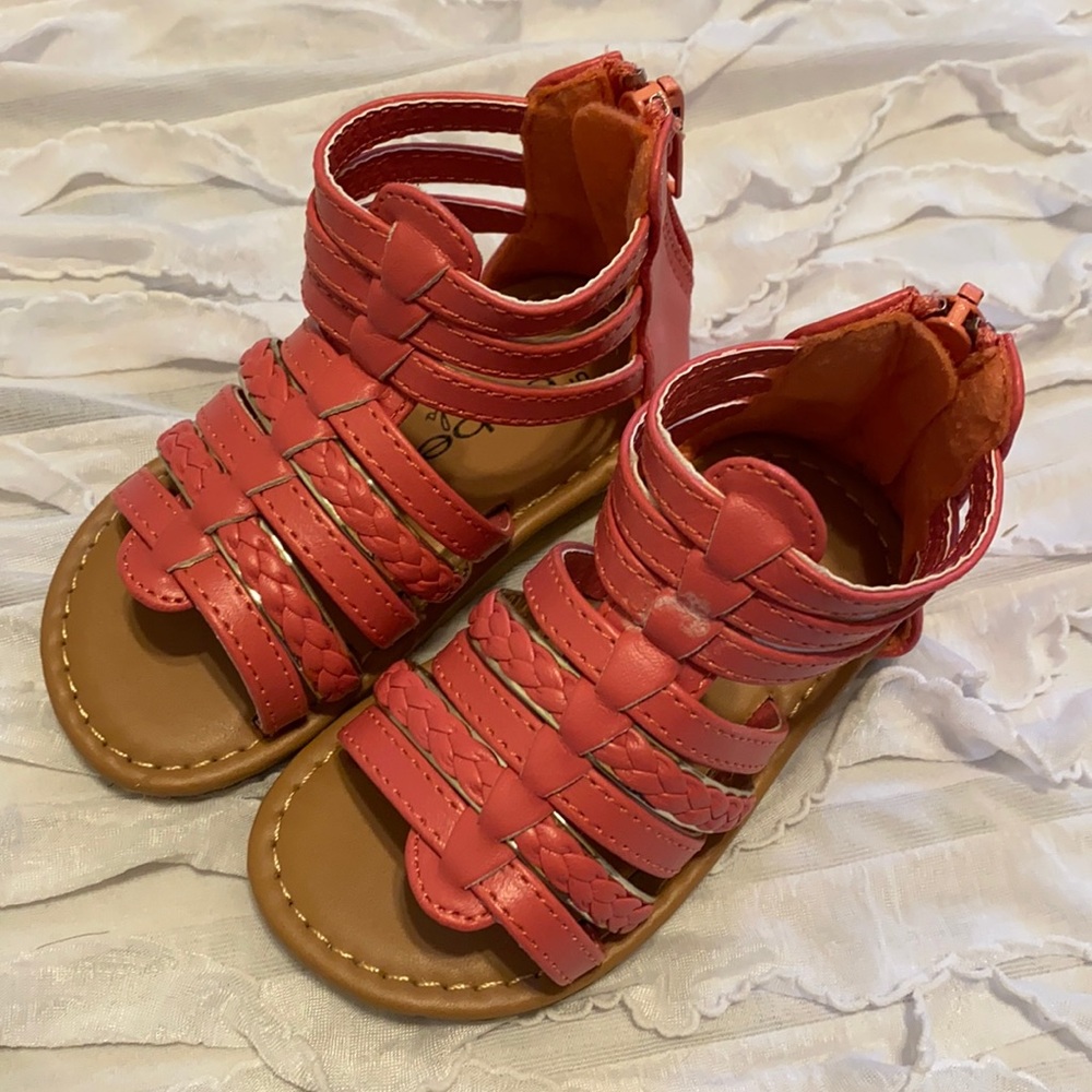 Bebe girls pink gladiator sandals